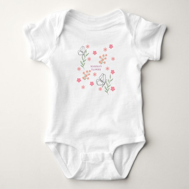 Body Para Bebê Flor da mamãe (Frente)
