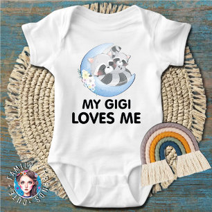Body Para Bebê Flor de Guaxinim Fofa Meu Gigi Me Ama