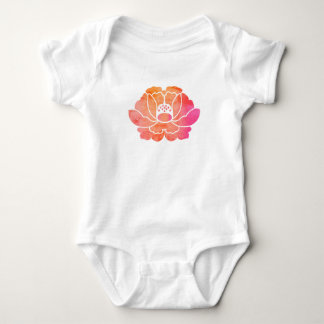 Body Para Bebê flor de peônia