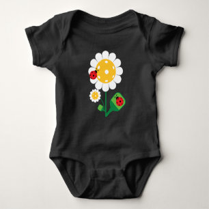 Body Para Bebê Flor de pickleball com pássaros-de-pickleball