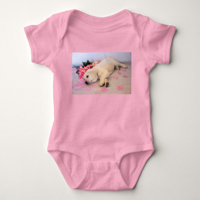 Body Para Bebê Flor de Sono de Cachorrinho 01 (Frente)