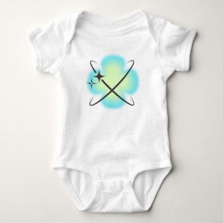 Body Para Bebê Flor de Teal Atômico Retrô