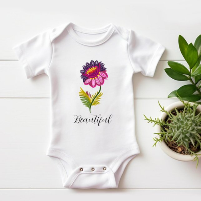 Body Para Bebê Flor hermosa (Criador carregado)