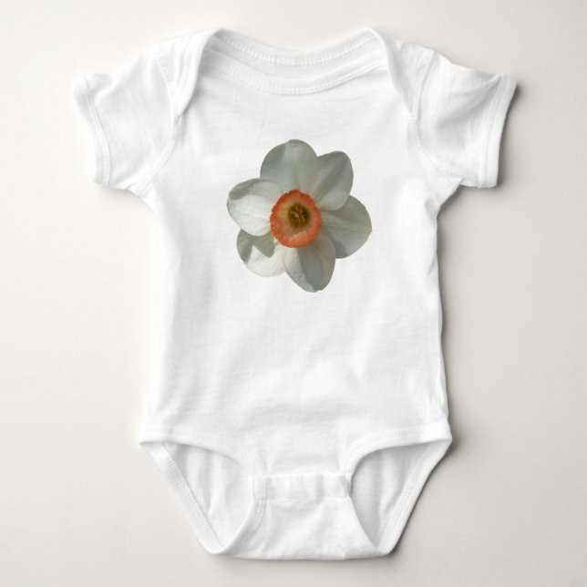 Body Para Bebê Flor-Primavera Daffodil Rosa (Frente)