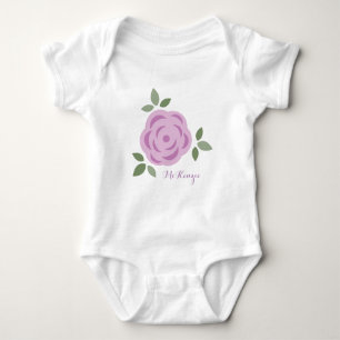 Body Para Bebê Flor roxa feminino