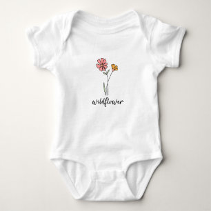 Body Para Bebê Flor selvagem