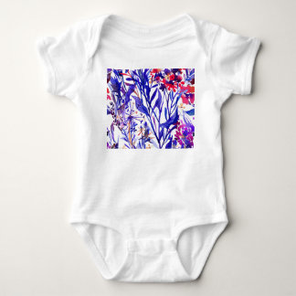 Body Para Bebê Florais de Aquarelas Opulentes: Fundo do Jardim.