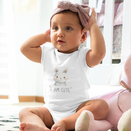 Body Para Bebê Floral Bunny Adorável