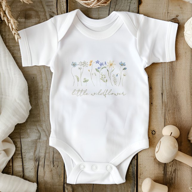 Body Para Bebê Floral de flor silvestre (Criador carregado)