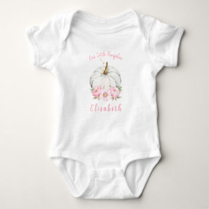 Body Para Bebê Floral de Pequeno Abóbora Caquinho