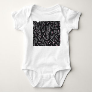 Body Para Bebê Floral Desenho Da Mão: Design sem costura