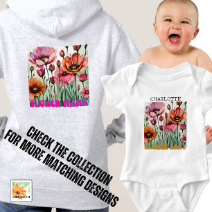 Body Para Bebê floral FLOWER bebê moderno editável