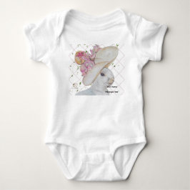 Body Para Bebê Floral Hat Bunny art Bebê