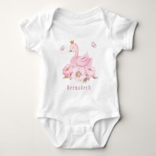 Body Para Bebê Floral Swan Princesa primeiro aniversario Bebê Bod