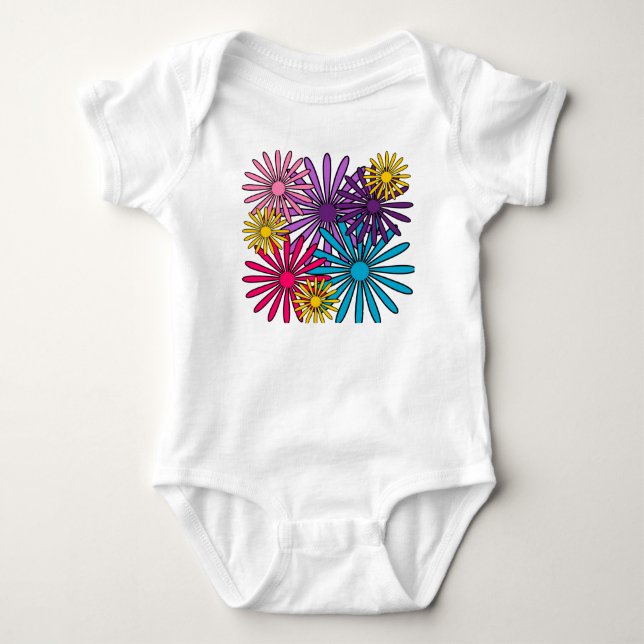 Body Para Bebê Flores (Frente)