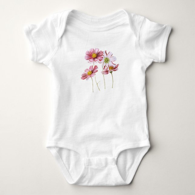 Body Para Bebê Flores (Frente)