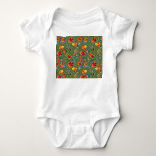 Body Para Bebê Flores de cor d'água de Paisley, motif indígena se