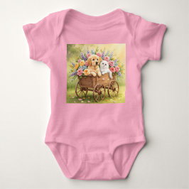 Body Para Bebê Flores de primavera