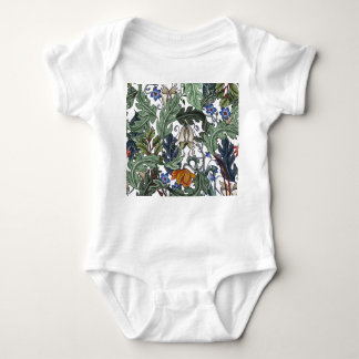 Body Para Bebê Flores, deco de arte, moderno, sem costura.