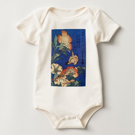 Body Para Bebê Flores e um pássaro