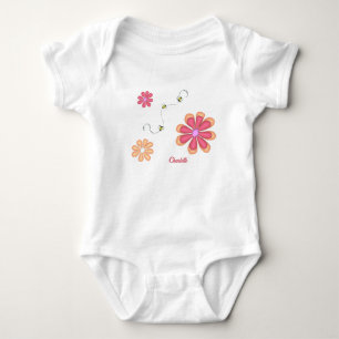 Body Para Bebê Flores personalizadas e biquínis de abelhas