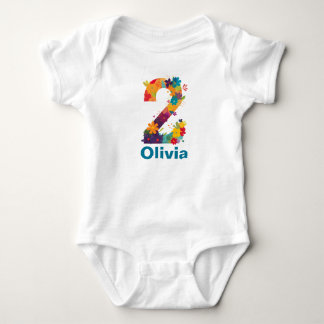 Body Para Bebê Flores - Personalizável para Duas segundos anivers