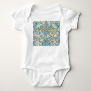 Body Para Bebê Flores venenosas, folhagem azul clara sem costura