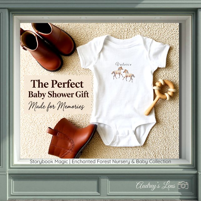 Body Para Bebê Floresta Encantada Magia de Contos de Fadas (Storybook Magic Enchanted Forest Baby Bodysuit)