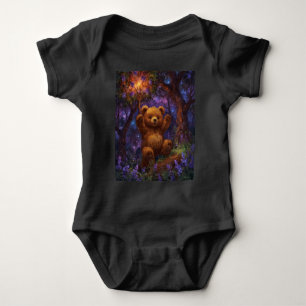 Body Para Bebê Floresta Feliz Arte do Urso de Teddy