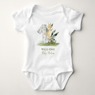 Body Para Bebê Floresta Selvagem de Veados Selvagens, primeiro an