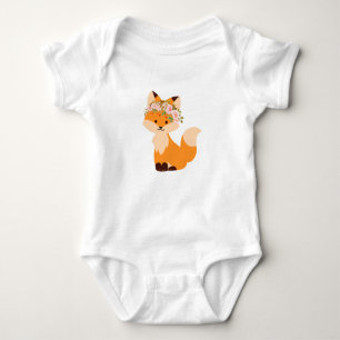 Body Para Bebê Flower Fox Bodway