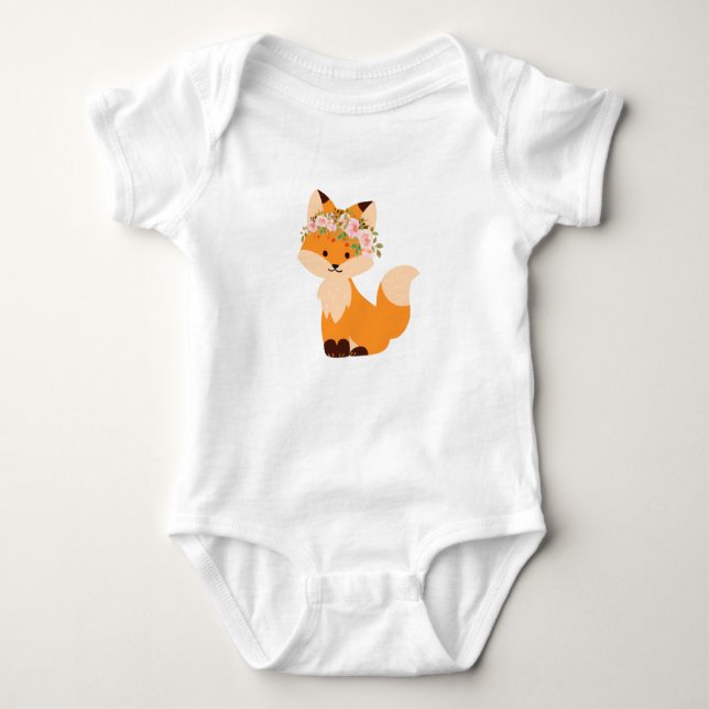 Body Para Bebê Flower Fox Bodway (Frente)