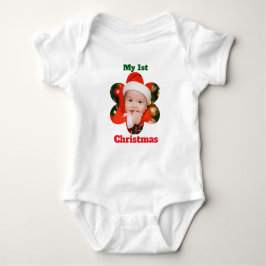 Body Para Bebê Flower Shape My 1st Christmas Photo