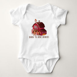 Body Para Bebê fofa amante de cavalo adiciona texto unisex