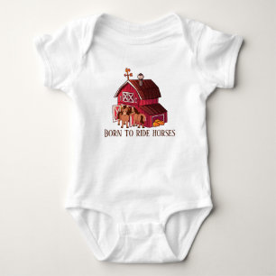 Body Para Bebê fofa amante de cavalo adiciona texto unisex