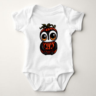 Body Para Bebê Fofa Fantasia de Abóbora de Halloween de Pinguim