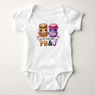 Body Para Bebê Fofa Kawaii Manteiga de Amendoim e Geleia