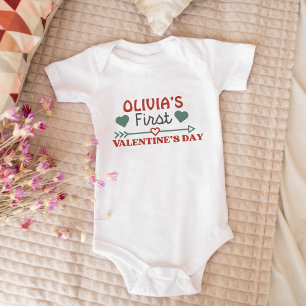 Body Para Bebê Fofo do primeiro Dia de os namorados personalizado