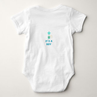 Body Para Bebê  Fofo "É um Menino" Chão de Bebê Cartoon 