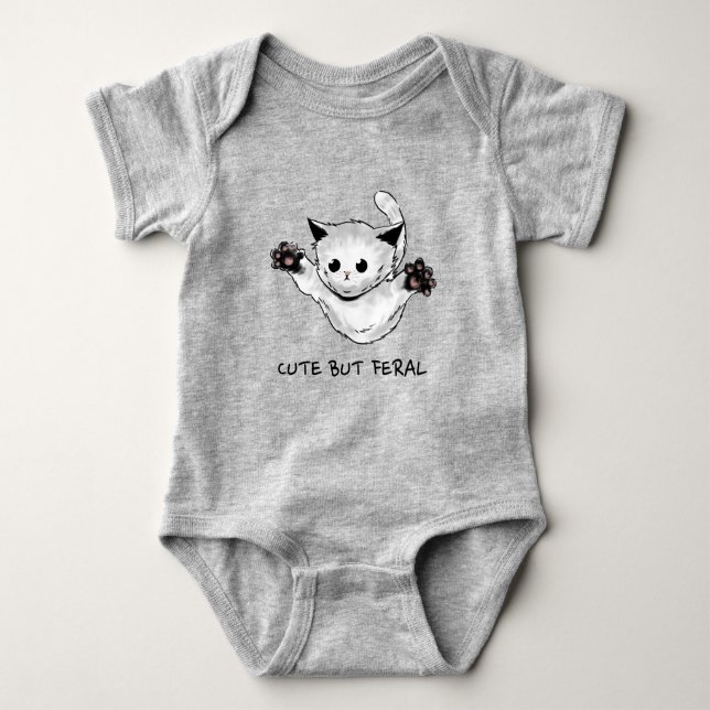Body Para Bebê Fofo Mas Feroz (Frente)