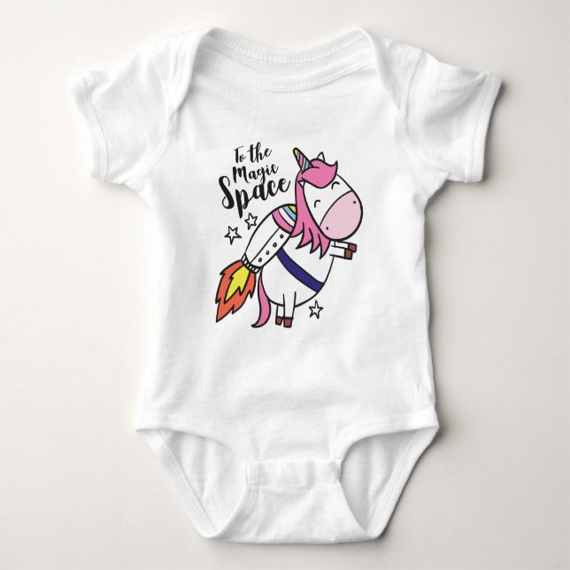 Body Para Bebê foguete Unicorn (Frente)