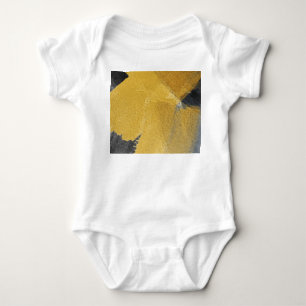 Body Para Bebê Folha Dourada, design preto abstrato