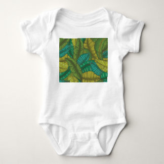 Body Para Bebê Folhas De Banana: Vintage Botânica Desenhada À Mão