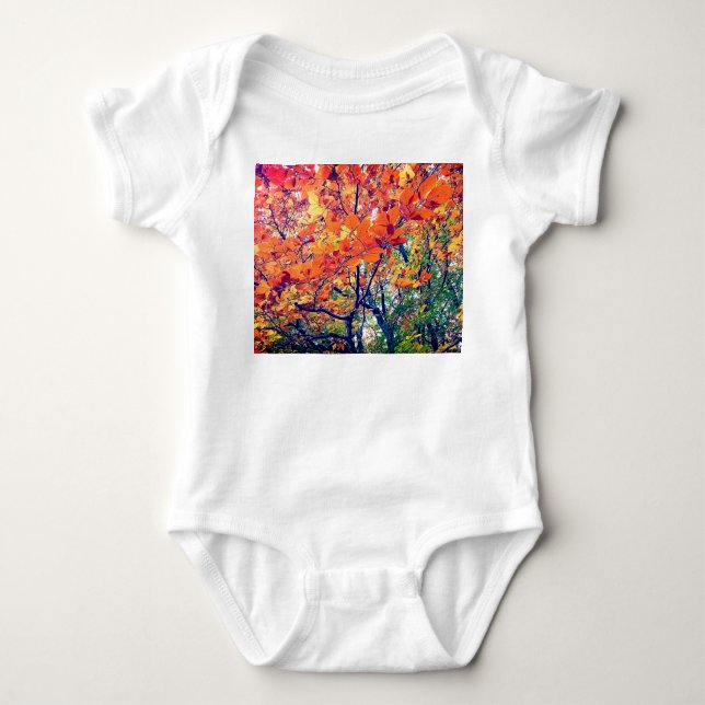 Body Para Bebê Folhas de laranja (Frente)