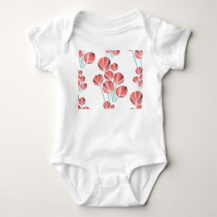 Body Para Bebê Folhas Tropicais: Padrão Criativo Desenhado À Mão