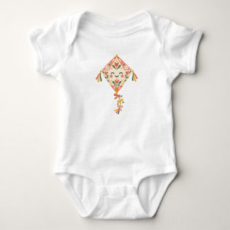 Body Para Bebê Folk Kite - Cute Floral Babies Design