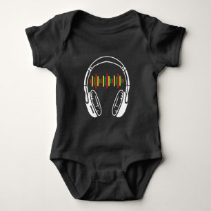 Body Para Bebê Fones de ouvido Reggae Music Lover Rastafari Jamai
