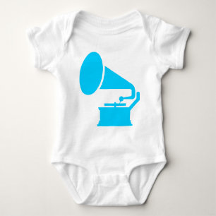 Body Para Bebê Fonógrafo - Azul-Céu