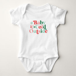 Body Para Bebê Fonte Boho Moderna Natal Bebê Está Frio Lá Fora Na