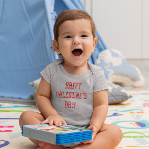 Body Para Bebê Fonte em forma de coração minúsculo do Feliz di